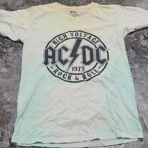 AC/DC Tops - AC/DC Womens Tie Dye Multi Color T-Shirt Size XS